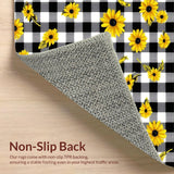 Charming Vibrant Sunflower Motif(Black)