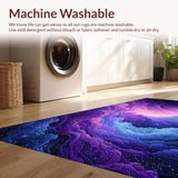 Ultra Soft Area Rug, Non Slip, Stain Resistant, Washable Area Rugs for Living Room, Bedroom, Charming Ethereal Sky Motif(Purple)