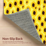 Ultra Soft Area Rug, Non Slip, Stain Resistant, Washable Area Rugs for Living Room, Bedroom, Bright Sunflower Patterned Decor(Yellow)