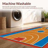 Ultra Soft Area Rug, Non Slip, Stain Resistant, Washable Area Rugs for Living Room, Bedroom, Lively Modern Sport-Themed Artwork(Brown)