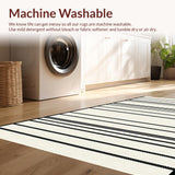 Ultra Soft Area Rug, Non Slip, Stain Resistant, Washable Area Rugs for Living Room, Bedroom, Rustic Geometric Pattern Play(Beige)