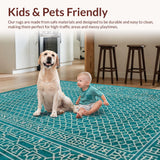 Elegant Aqua Geometric Motif(Blue)