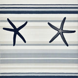 Artistic Grey and White Stripe Blend(Blue)