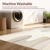 Ultra Soft Area Rug, Non Slip, Stain Resistant, Washable Area Rugs for Living Room, Bedroom, Boho Chic Area Cream & Beige Abstract Design(Beige)