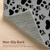 Ultra Soft Area Rug, Non Slip, Stain Resistant, Washable Area Rugs for Living Room, Bedroom, Contemporary Earth Tones Pet Motif(Gray)