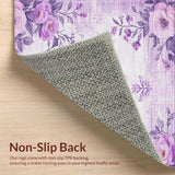 Ultra Soft Area Rug, Non Slip, Stain Resistant, Washable Area Rugs for Living Room, Bedroom, Modern Colorful Ogee Patterns(Purple)
