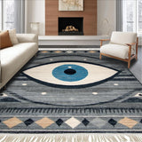 Ultra Soft Area Rug, Non Slip, Stain Resistant, Washable Area Rugs for Living Room, Bedroom, Chic Rustic Textured Tassel Design(Gray)