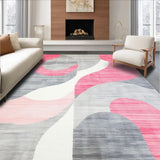 Chic Light Pink Abstract Swirls(Pink)