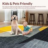 Ultra Soft Area Rug, Non Slip, Stain Resistant, Washable Area Rugs for Living Room, Bedroom, Doormat Decor Vibe Curator Only Good Energy Allowed Inside(Yellow)