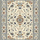 Ultra Soft Area Rug, Non Slip, Stain Resistant, Washable Area Rugs for Living Room, Bedroom, Elegant Rustic Petal Arrangement(Beige)
