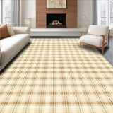 Ultra Soft Area Rug, Non Slip, Stain Resistant, Washable Area Rugs for Living Room, Bedroom, Trendy Cozy Fluffy Lattice Look(Beige)