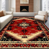Ultra Soft Area Rug, Non Slip, Stain Resistant, Washable Area Rugs for Living Room, Bedroom, Elegant Transitional Red Patterns(Red)