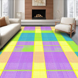 Artistic Multicolored Checkered Composition(Yellow)