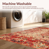 Artistic Textured Patterned Runner(Red)