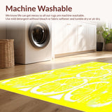 Citrus Zest Collection Lemon Cream Round Area(Yellow)