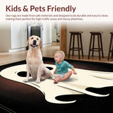 Ultra Soft Area Rug, Non Slip, Stain Resistant, Washable Area Rugs for Living Room, Bedroom, Cute Spooky Character Style Mat(White)