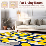 Ultra Soft Area Rug, Non Slip, Stain Resistant, Washable Area Rugs for Living Room, Bedroom, Charming Cartoon Egg Aesthetic(Blue)