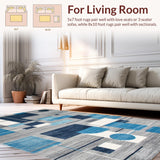Ultra Soft Area Rug, Non Slip, Stain Resistant, Washable Area Rugs for Living Room, Bedroom, Contemporary Ogee Grey Tones(Gray)