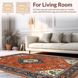 Vintage Floral Medallion Motif(Red)