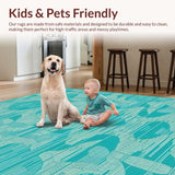 Contemporary Teal Geometric Motif(Blue)