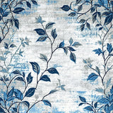 Ultra Soft Area Rug, Non Slip, Stain Resistant, Washable Area Rugs for Living Room, Bedroom, Charming Floral Ogee Motif(Blue)