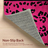 Ultra Soft Area Rug, Non Slip, Stain Resistant, Washable Area Rugs for Living Room, Bedroom, Chic Pink Animal Print Fusion(Pink)