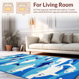 Coastal Blue Geometric Elegance(Blue)