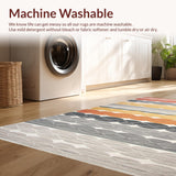 Ultra Soft Area Rug, Non Slip, Stain Resistant, Washable Area Rugs for Living Room, Bedroom, Contemporary Subtle Line Art(Yellow)