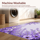 Ultra Soft Area Rug, Non Slip, Stain Resistant, Washable Area Rugs for Living Room, Bedroom, Lavender Dreamy Cloud Design(Purple)