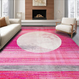 Ultra Soft Area Rug, Non Slip, Stain Resistant, Washable Area Rugs for Living Room, Bedroom, Chic Modern Monochrome Elegance(Pink)