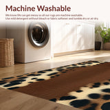 Ultra Soft Area Rug, Non Slip, Stain Resistant, Washable Area Rugs for Living Room, Bedroom, Faux Animal Skin Bedroom Carpet for Modern Interiors(Brown)