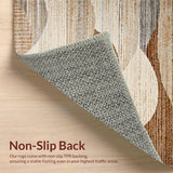 Ultra Soft Area Rug, Non Slip, Stain Resistant, Washable Area Rugs for Living Room, Bedroom, Chic Textured Coastal Aesthetic(Brown)