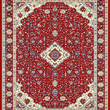 Ultra Soft Area Rug, Non Slip, Stain Resistant, Washable Area Rugs for Living Room, Bedroom, Vibrant Abstract Artful Composition(Red)