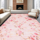 Ultra Soft Area Rug, Non Slip, Stain Resistant, Washable Area Rugs for Living Room, Bedroom, Elegant Cozy Furry Accent(Pink)