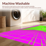 Ultra Soft Area Rug, Non Slip, Stain Resistant, Washable Area Rugs for Living Room, Bedroom, Soft Pastel Geometric Vibe(Green)