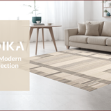 Ultra Soft Area Rug, Non Slip, Stain Resistant, Washable Area Rugs for Living Room, Bedroom, Contemporary Sandstone Abstract Geometry(Beige)