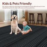 Casual Earthy Patterned Mat(Black)