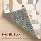 Modern Mosaic Hallway with Angular Geometric Shapes and Neutral Hues Fusion(Beige)
