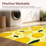 Ultra Soft Area Rug, Non Slip, Stain Resistant, Washable Area Rugs for Living Room, Bedroom, Energetic Fruit Mosaic Inspiration(Yellow)