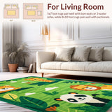 Cheerful Circular Jungle Scene(Green)