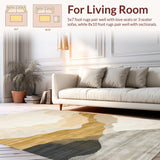 Ultra Soft Area Rug, Non Slip, Stain Resistant, Washable Area Rugs for Living Room, Bedroom, Serene Creamy Color Blend Style(Beige)