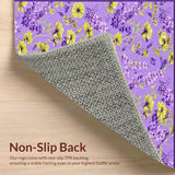 Ultra Soft Area Rug, Non Slip, Stain Resistant, Washable Area Rugs for Living Room, Bedroom, Luxurious Purple Petal Theme(Purple)