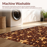 Ultra Soft Area Rug, Non Slip, Stain Resistant, Washable Area Rugs for Living Room, Bedroom, Rustic Brown Farmhouse Hallway Non-Slip Runner(Brown)