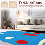 Lively Cartoonish Patterned Style(Blue)