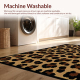 Ultra Soft Area Rug, Non Slip, Stain Resistant, Washable Area Rugs for Living Room, Bedroom, Bold Earthy Animal Print(Brown)