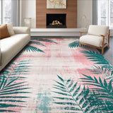 Ultra Soft Area Rug, Non Slip, Stain Resistant, Washable Area Rugs for Living Room, Bedroom, Striking Retro Diamond Layout(Pink)