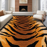 Ultra Soft Area Rug, Non Slip, Stain Resistant, Washable Area Rugs for Living Room, Bedroom, Realistic Tiger Print Living Room Statement Rug(Orange)