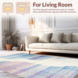 Ultra Soft Area Rug, Non Slip, Stain Resistant, Washable Area Rugs for Living Room, Bedroom, Coquette Bow Accent Rug Featuring Wavy Scallop Outline And Soft Gradient Design(White)