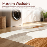 Low Pile Modern Rustic Area Featuring Beige Abstract(Beige)