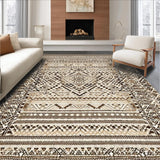 Ultra Soft Area Rug, Non Slip, Stain Resistant, Washable Area Rugs for Living Room, Bedroom, Rustic Geometric Earthy Elegance(Beige)
